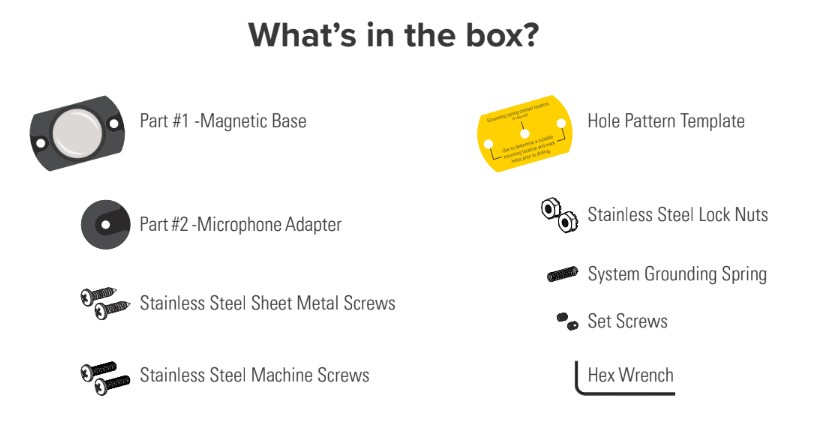 Magnetic Mic Clip, MMSU-1